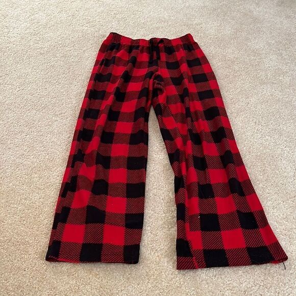 BOYS SIZE LARGE 10/12 PLAID PAJAMAS - Picture 1 of 10